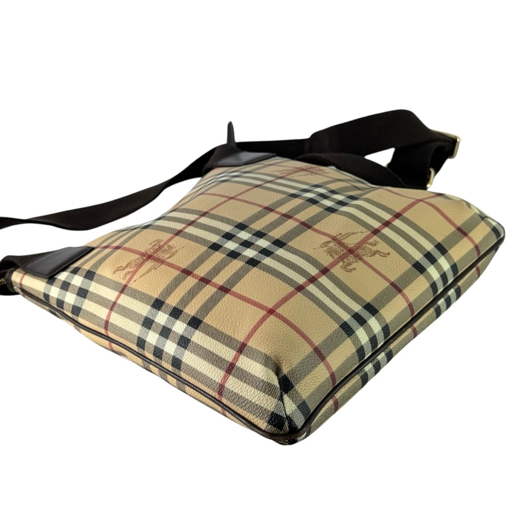 BURBERRY Multi Canvas Nova Check Haymarket Crossbody Made in Italy Authenticated - Picture 9 of 17